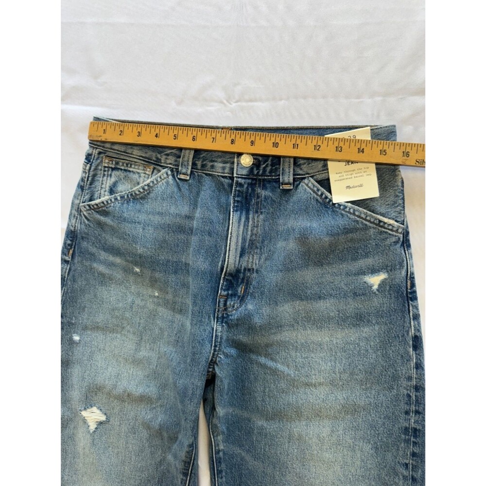 Madewell The Balloon Jean Medium Wash Dobins Distressed Size 29 - Picture 8 of 13